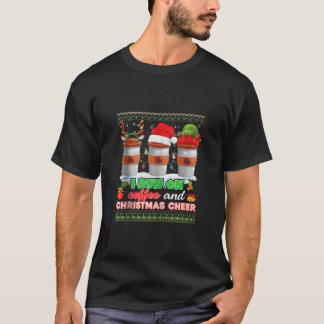 Vrolijk kerstfeest run op koffie en Xmas Cheer Sno T-shirt