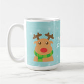 Vrolijk kerstfeest - Runderrendiertje met rode neu Koffiemok (Links)