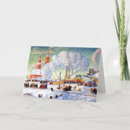 Vrolijk kerstfeest. Russische kerstKaarten Feestdagen Kaart