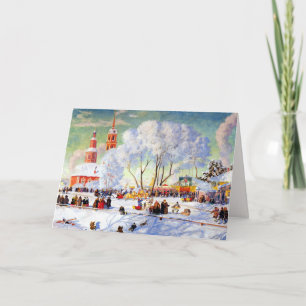 Vrolijk kerstfeest. Russische kerstKaarten Feestdagen Kaart