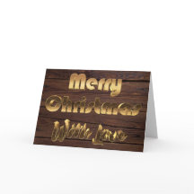 Vrolijk kerstfeest Rustic Brown Wooden Fence Foto