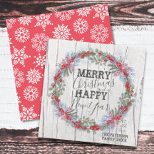 Vrolijk kerstfeest Rustic Farmhouse Wreath Holiday