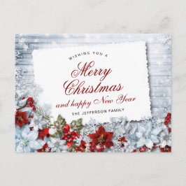 Vrolijk kerstfeest Rustic Holiday Briefkaart