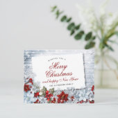 Vrolijk kerstfeest Rustic Holiday Briefkaart (Staand voorkant)