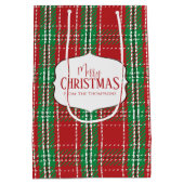 Vrolijk kerstfeest Rustic Holiday Farmhouse Pset Medium Cadeauzakje (Achterkant)