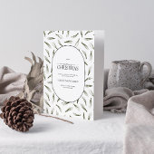 Vrolijk kerstfeest Rustic Pine Needle Greenery Fot Feestdagen Kaart