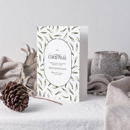 Vrolijk kerstfeest Rustic Pine Needle Greenery Fot Feestdagen Kaart