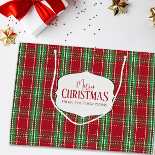 Vrolijk kerstfeest Rustic Red Farmhouse Pset Groot Cadeauzakje