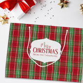 Vrolijk kerstfeest Rustic Red Farmhouse Pset Groot Cadeauzakje