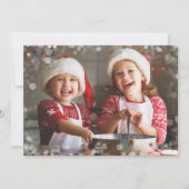 Vrolijk Kerstfeest Rustiek Handgetekende Huis & Li Feestdagenkaart (Achterkant)