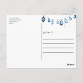 Vrolijk Kerstfeest Rustiek Hout Foto's Briefkaart (Achterkant)