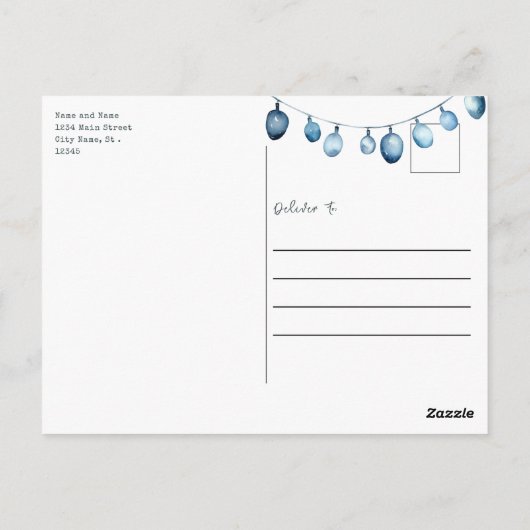 Vrolijk Kerstfeest Rustiek Hout Foto's Briefkaart (Achterkant)