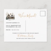 Vrolijk Kerstfeest Rustiek Nieuw Huis Verhuizen Aankondigingskaart (Achterkant)