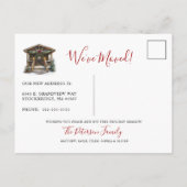 Vrolijk Kerstfeest Rustiek Nieuwe Huis Voordeur Be Aankondigingskaart (Achterkant)