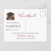 Vrolijk Kerstfeest Rustiek Nieuwe Huis Voordeur Be Aankondigingskaart (Achterkant)