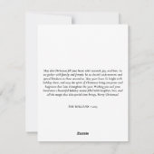 VROLIJK KERSTFEEST RUSTIEK ROOD HUIS FEESTDAGENKAART (Achterkant)