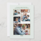 Vrolijk Kerstfeest rustieke bloemenfotocollage Feestdagenkaart (Achterkant)