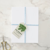 Vrolijk Kerstfeest Rustieke Pine Vakantie Cadeaulabel (Met Touw)