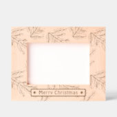 Vrolijk Kerstfeest rustieke vakantiefoto houten ge Gegraveerde Lijstjes (Voorkant)