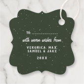 vrolijk kerstfeest | Rustieke winter groen Berry Bedankjes Labels (Achterkant)