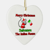 Vrolijk kerstfeest Salvatore in de Italiaanse muis Keramisch Ornament (Rechts)