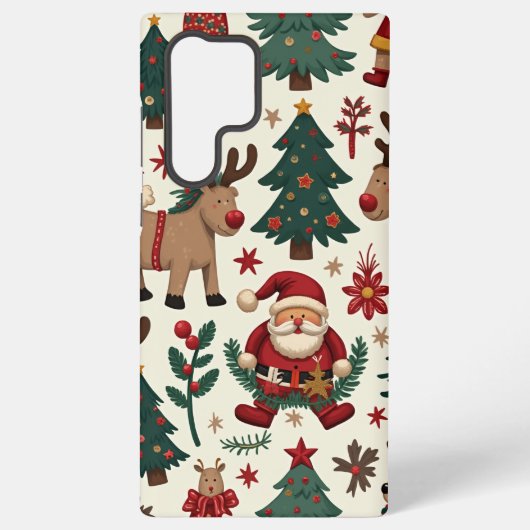 Vrolijk kerstfeest samsung galaxy hoesje (Achterkant)