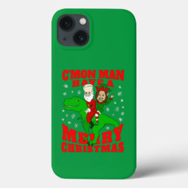 vrolijk kerstfeest santa biden kamala harris dinos Case-Mate iPhone case