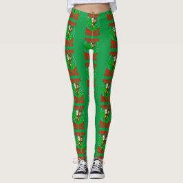 vrolijk kerstfeest santa biden kamala harris dinos leggings