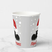 Vrolijk Kerstfeest Santa Boots/Pet Papieren beker (Rechts)