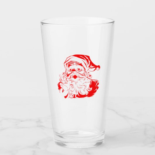 Vrolijk kerstfeest - Santa Clau Glass Tumblers (Voorkant)