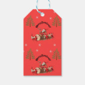 Vrolijk kerstfeest! Santa Claus Cadeaulabel (Voorkant)