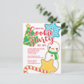 Vrolijk kerstfeest | Santa Claus Cookie Exchange Feestdagenkaart (Staand voorkant)