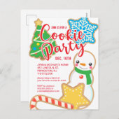 Vrolijk kerstfeest | Santa Claus Cookie Exchange Feestdagenkaart (Voorkant / Achterkant)