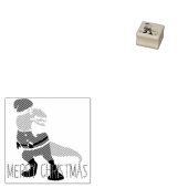 Vrolijk Kerstfeest, Santa Claus Dinosaurus Karakte Rubberstempel (Gestempeld)