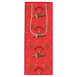 Vrolijk kerstfeest! Santa Claus en Wijn Cadeautas