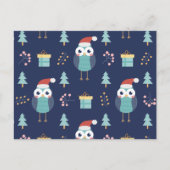 Vrolijk kerstfeest | Santa Claus Owl Briefkaart (Voorkant)