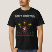 vrolijk kerstfeest santa claus Ugly KerstSweater T-shirt (Voorkant)