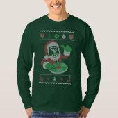 Vrolijk kerstfeest Santa DJ Party T-shirt (Voorkant)