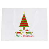 Vrolijk Kerstfeest (Santa Dogs) Groot Cadeauzakje (Voorkant)