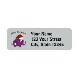 Vrolijk kerstfeest! Santa Elephant Etiket