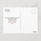 Vrolijk Kerstfeest Santa Flamingo Briefkaart (Achterkant)