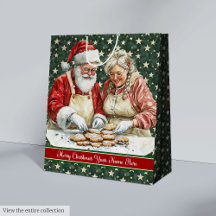 Vrolijk Kerstfeest  Santa Gift Bag Monogram