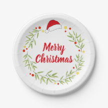 Vrolijk kerstfeest Santa Hat Krans Party