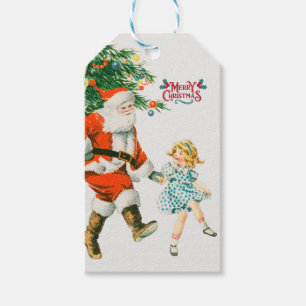 Vrolijk kerstfeest  santa Holiday Gift Labels Cadeaulabel