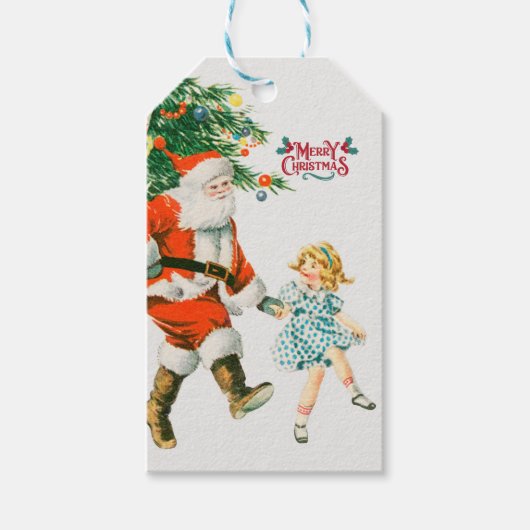 Vrolijk kerstfeest santa Holiday Gift Labels Cadeaulabel (Voorkant)