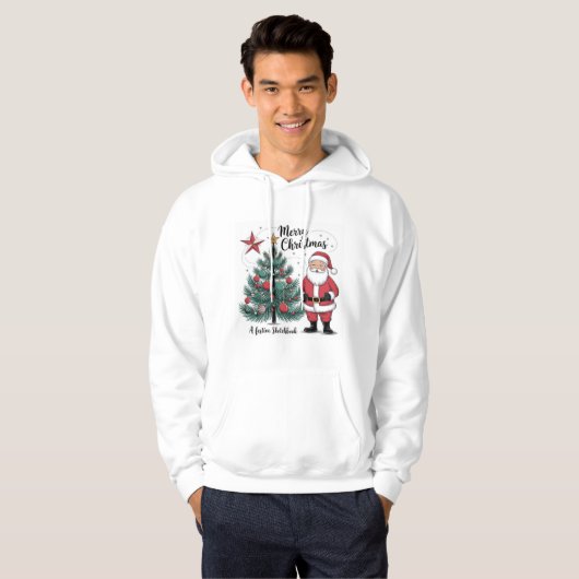 Vrolijk Kerstfeest Santa Hoodie – Feestelijk Vakan (Voorkant volledig)