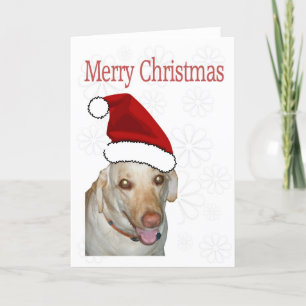 Vrolijk kerstfeest Santa Labrador Feestdagen Kaart