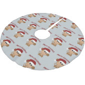 Vrolijk kerstfeest! Santa Monkey Kerstboom Rok (Gekanteld)