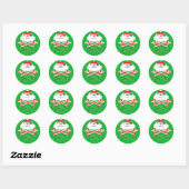 Vrolijk Kerstfeest Santa Pirate Ronde Sticker (Vel)
