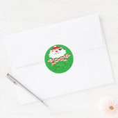 Vrolijk Kerstfeest Santa Pirate Ronde Sticker (Envelop)